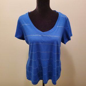 Chaps Royal Blue Tee with Metallic detail
